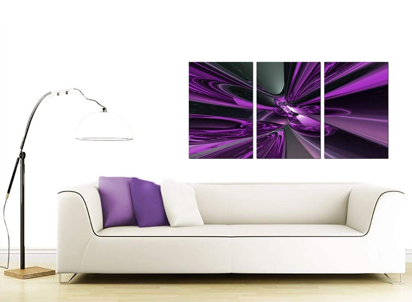 Purple and Black Cyclone Abstract Canvas