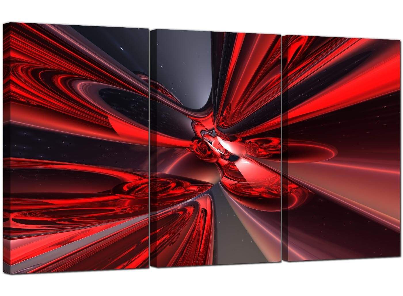 Abstract Extra-Large Red Canvas Wall Art