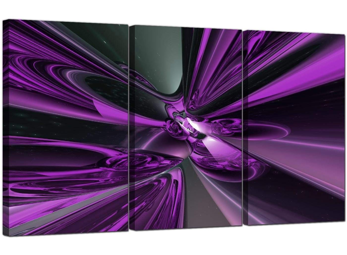 Purple and Black Cyclone Abstract Canvas
