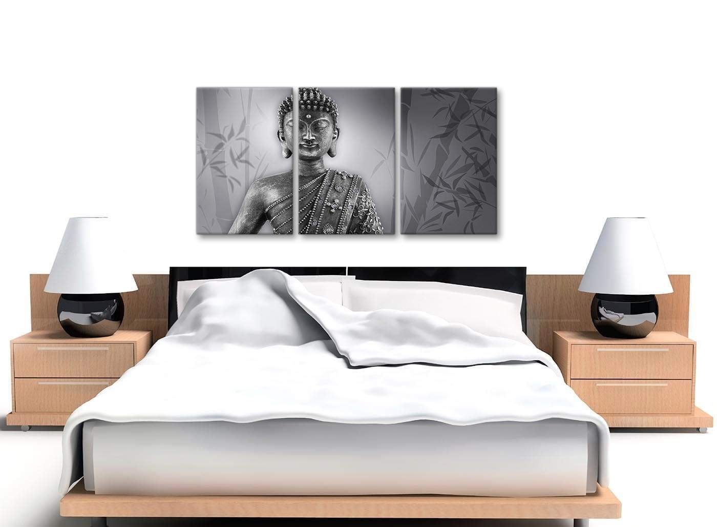 Black and White Buddhism Canvas Wall Art