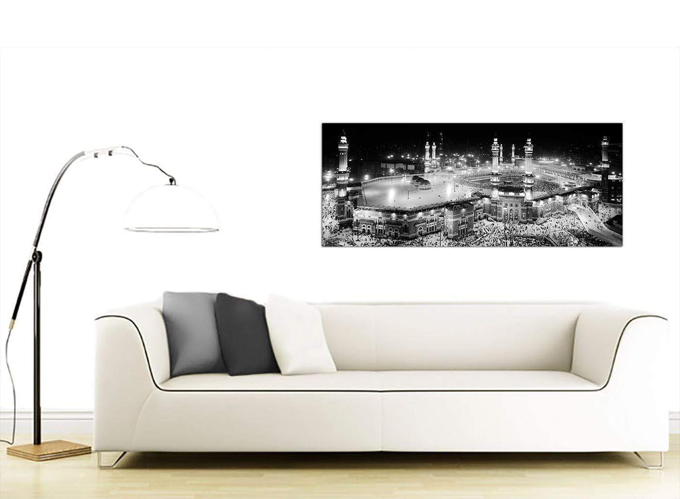 Black and White Islamic Mecca Temple