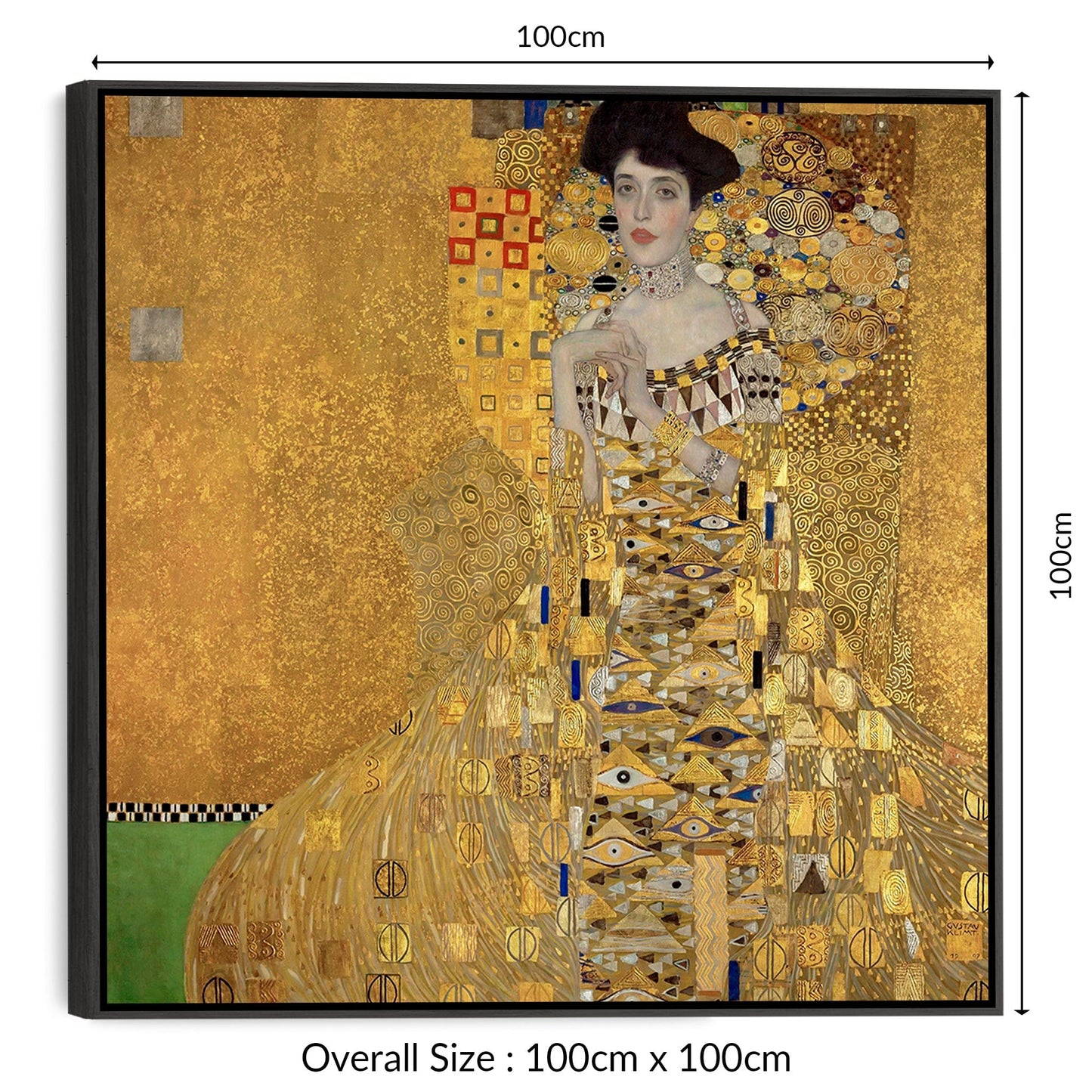 Large Gustav Klimt Framed Canvas Wall Art Print - The Lady in Gold Artwork