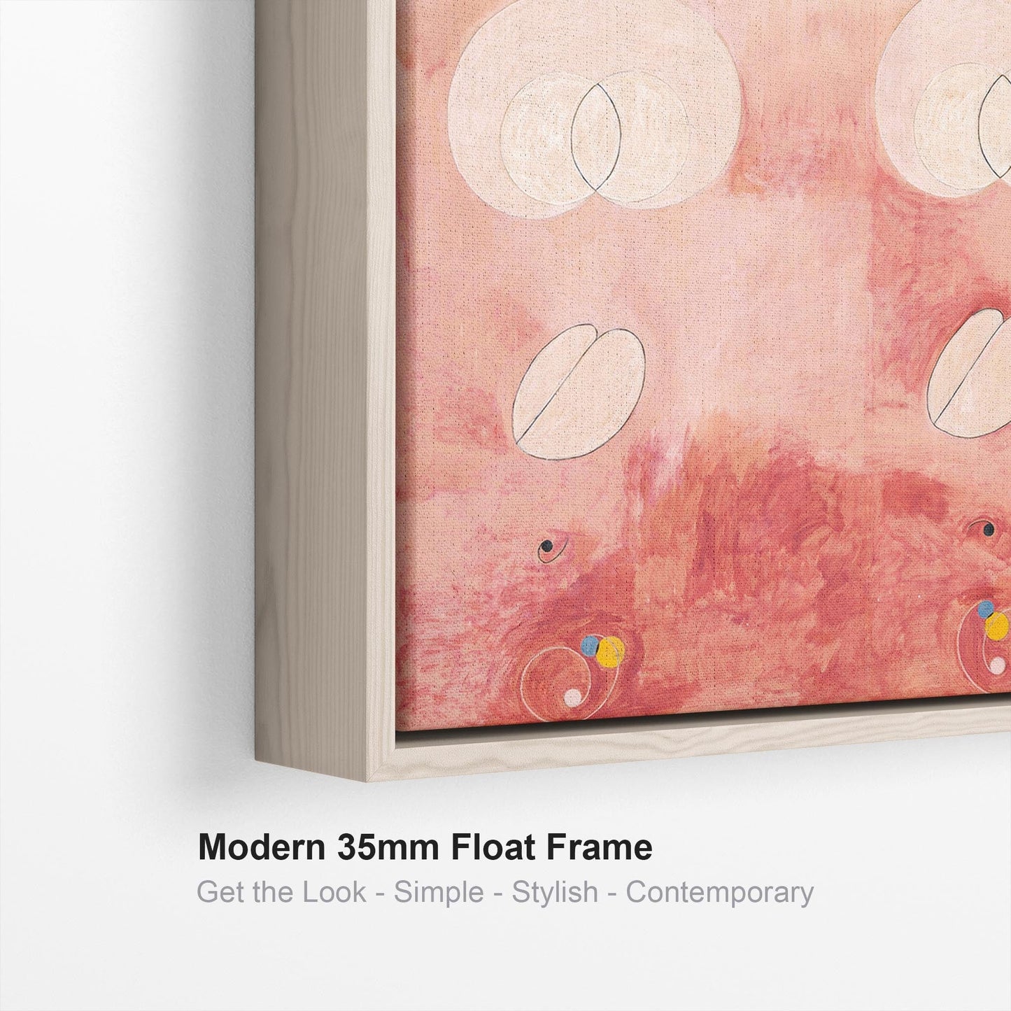 Hilma AF Klint Pink Abstract Wall Art Framed Canvas Print of No9 Old Age Painting