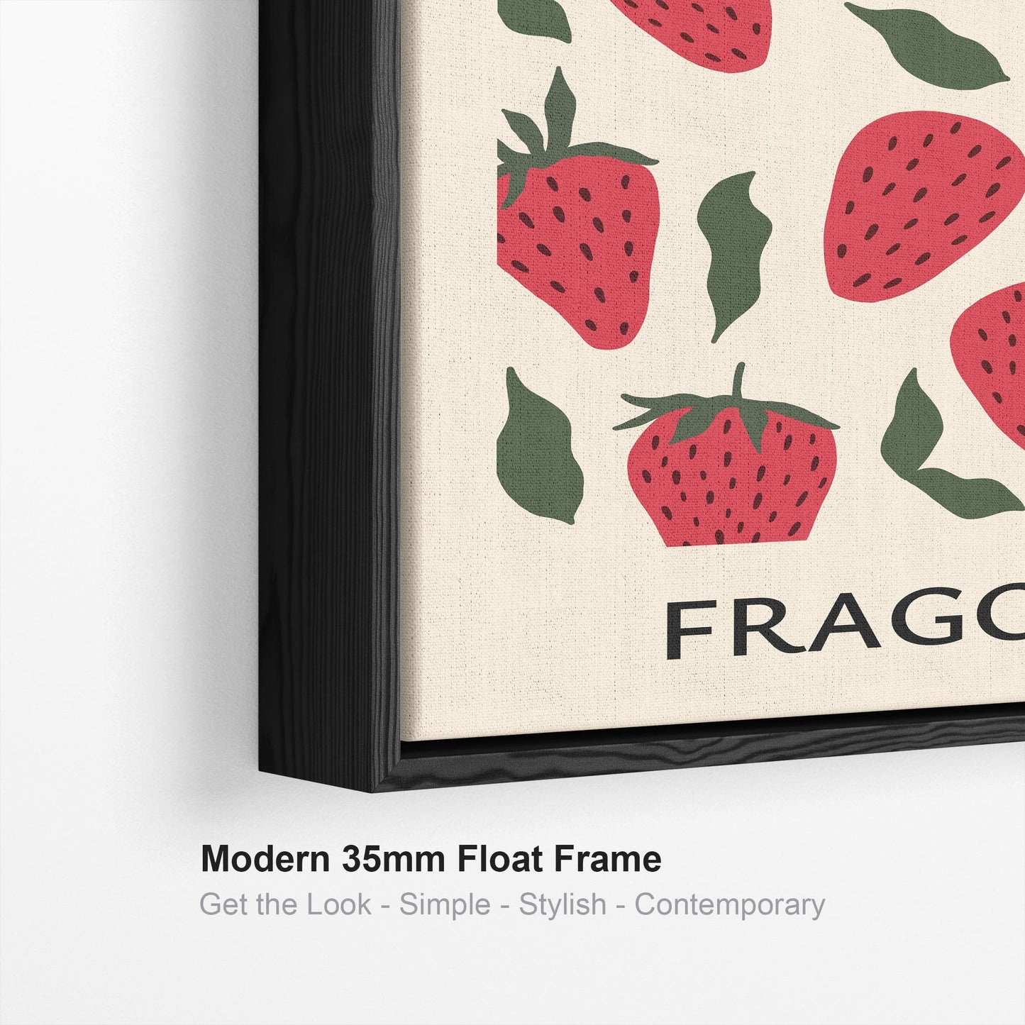 Set of 3 Kitchen Wall Art - XL Framed Canvas Prints -Fruits - 2m Wide