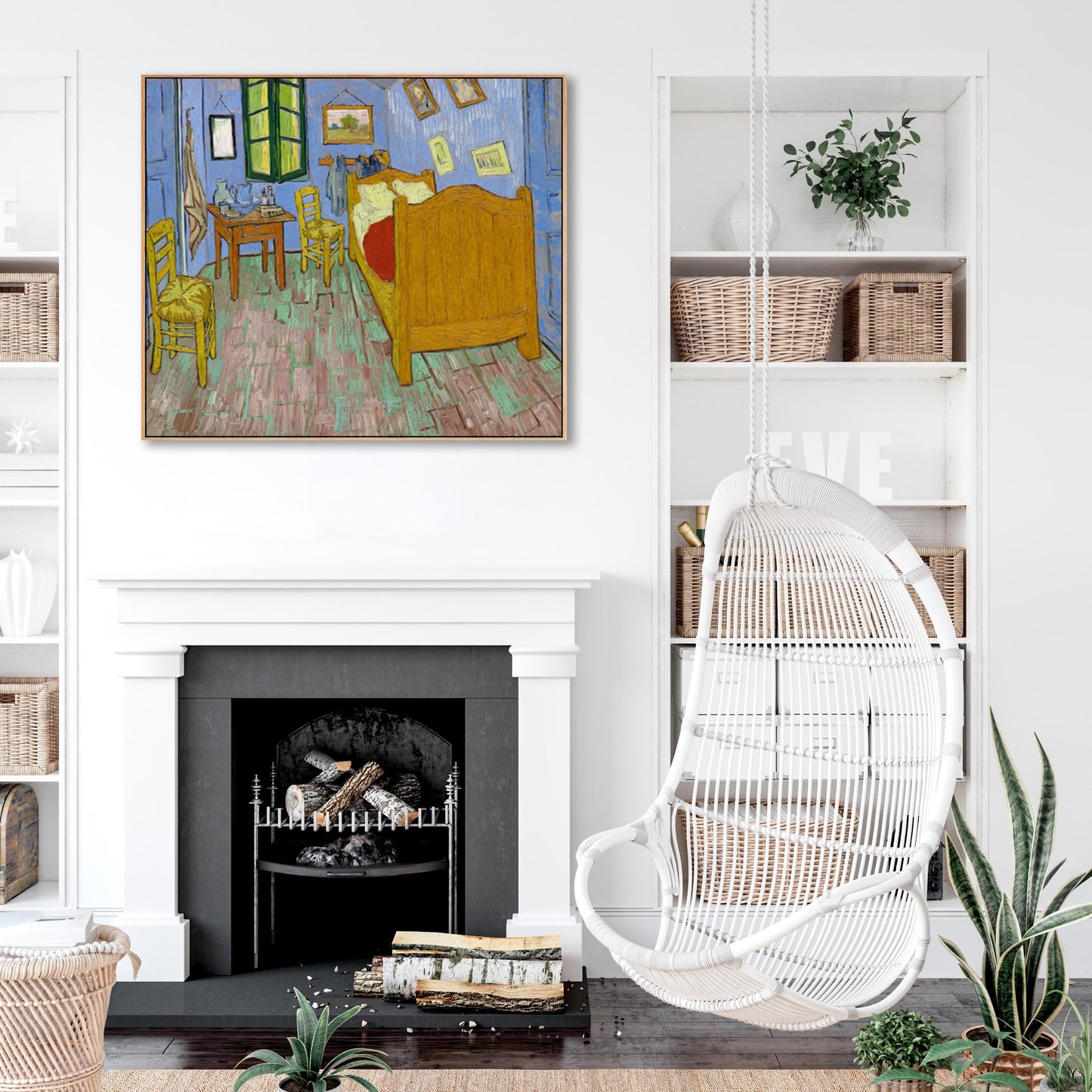 Large Vincent Van Gogh Framed Wall Art Print of The Bedroom Painting