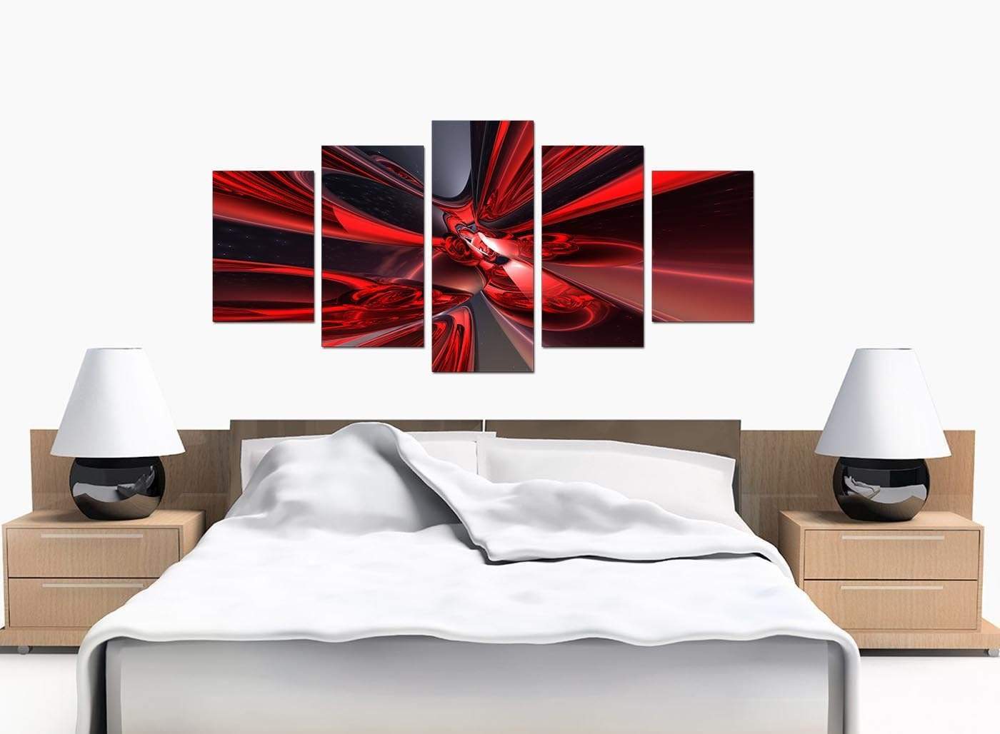Abstract Extra-Large Red Canvas Wall Art