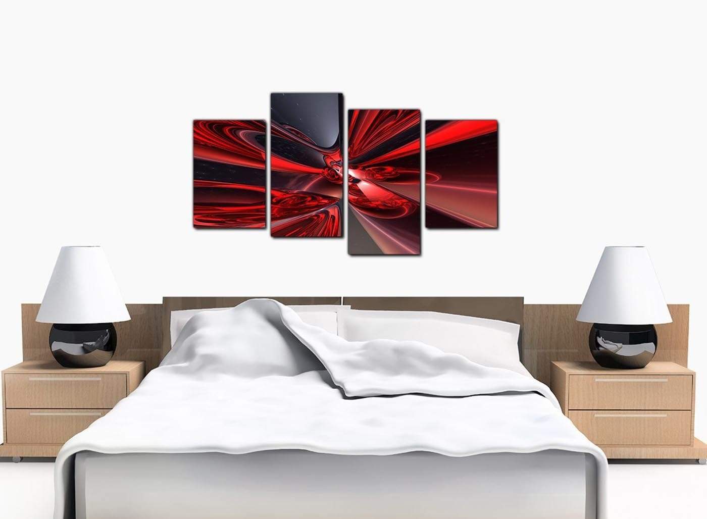 Abstract Extra-Large Red Canvas Wall Art