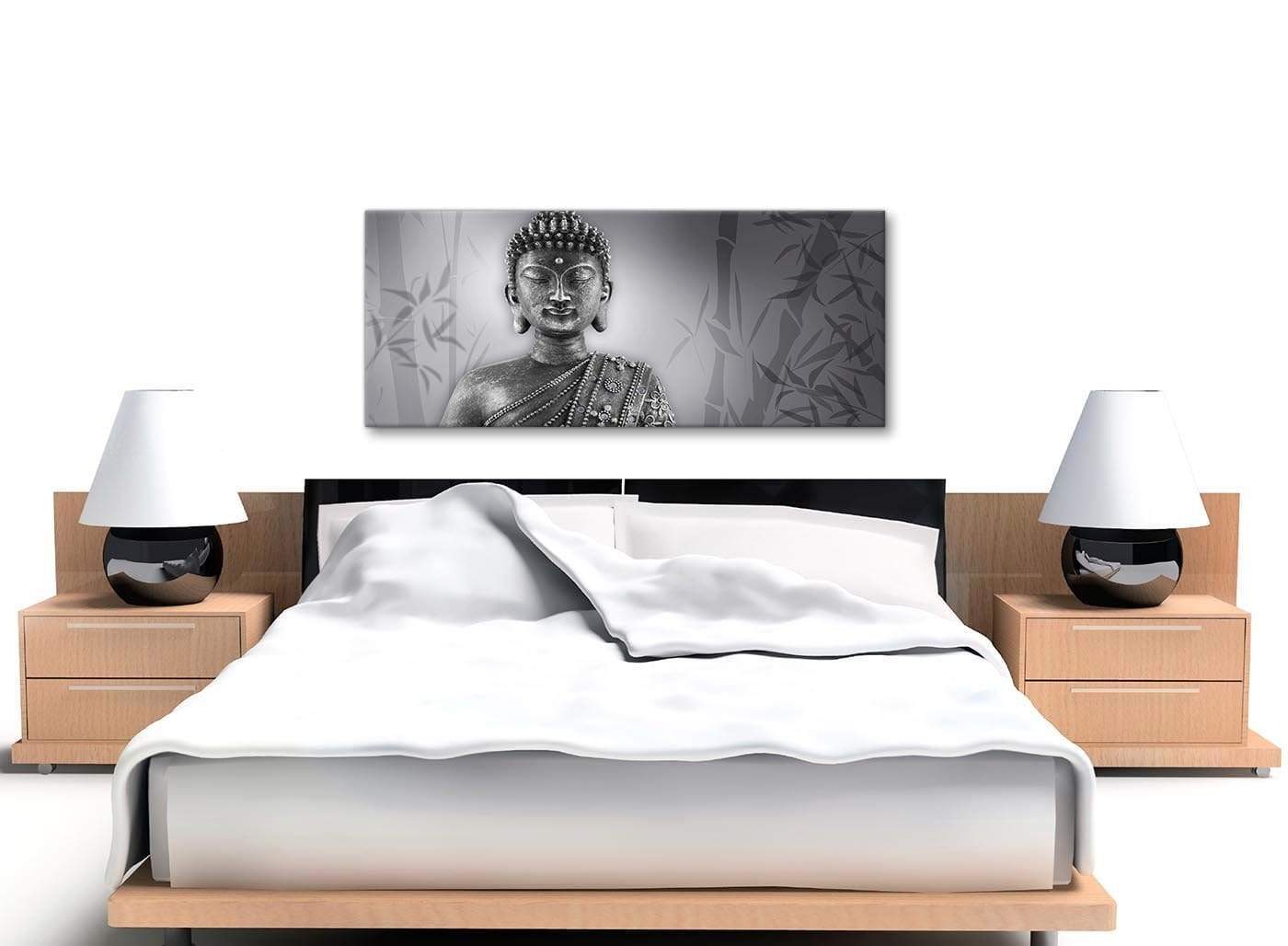 Black and White Buddhism Canvas Wall Art