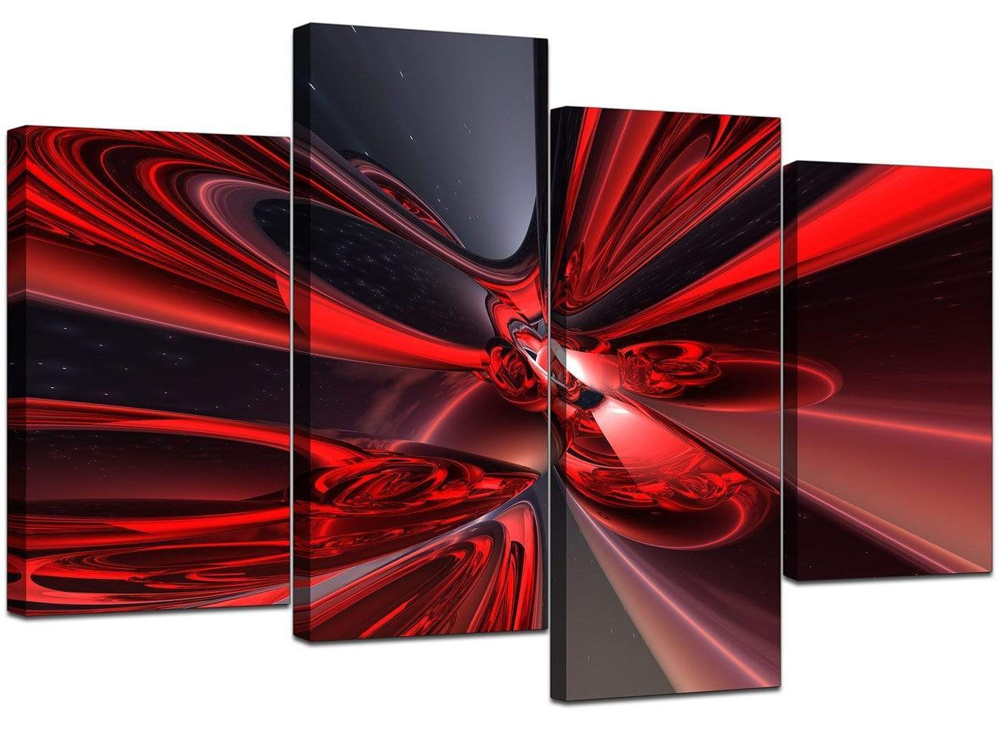 Abstract Extra-Large Red Canvas Wall Art
