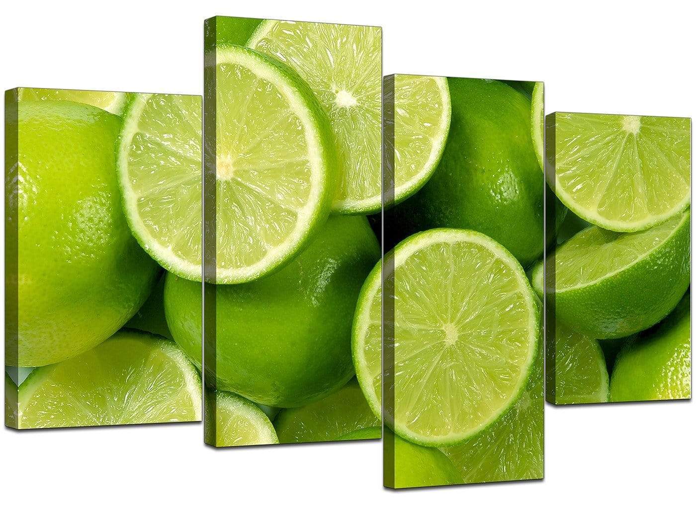 Lime Green Fresh Fruit Kitchen Modern Canvas Art