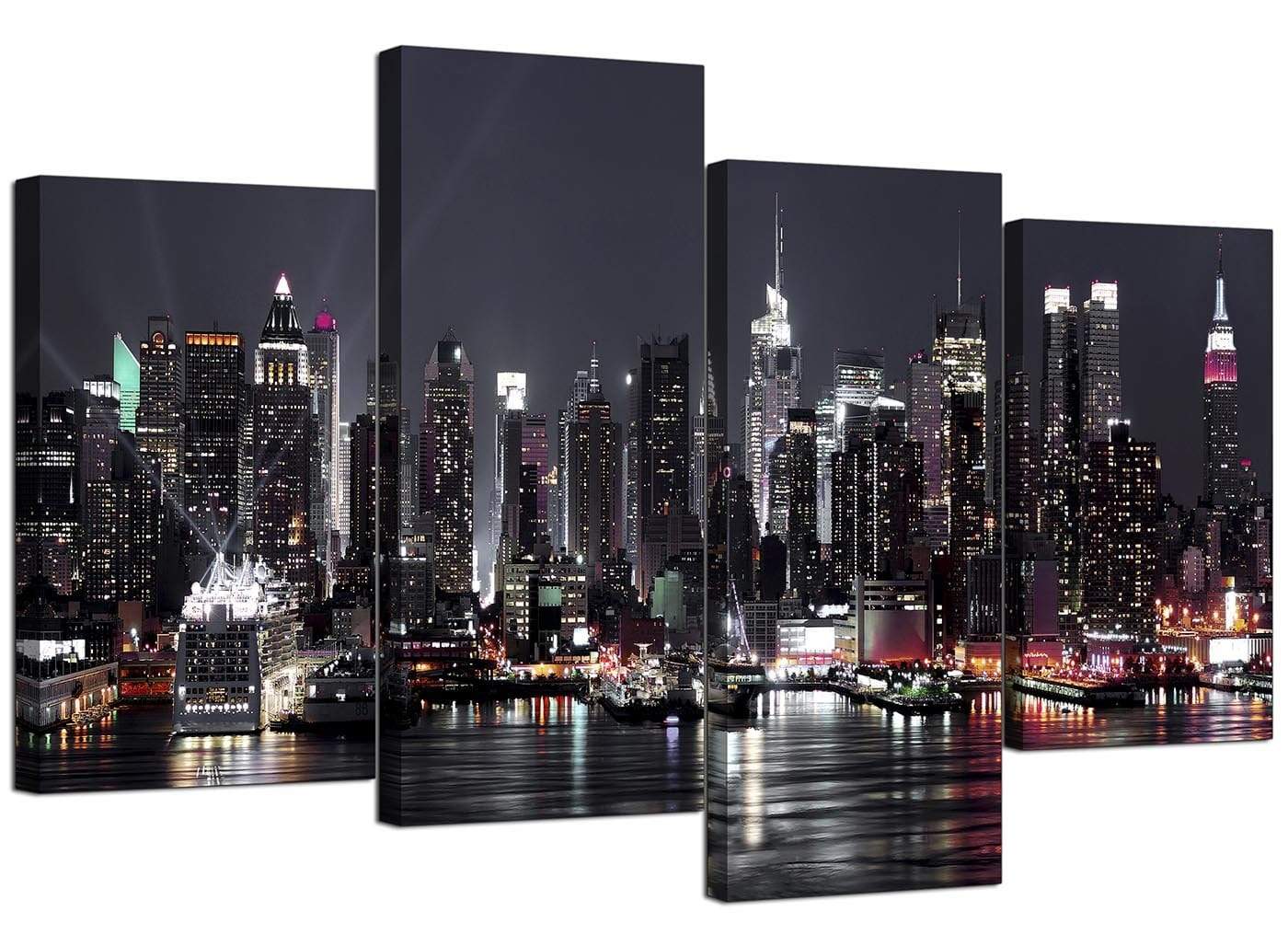 New York City Skyline - Black White Cityscape Canvas