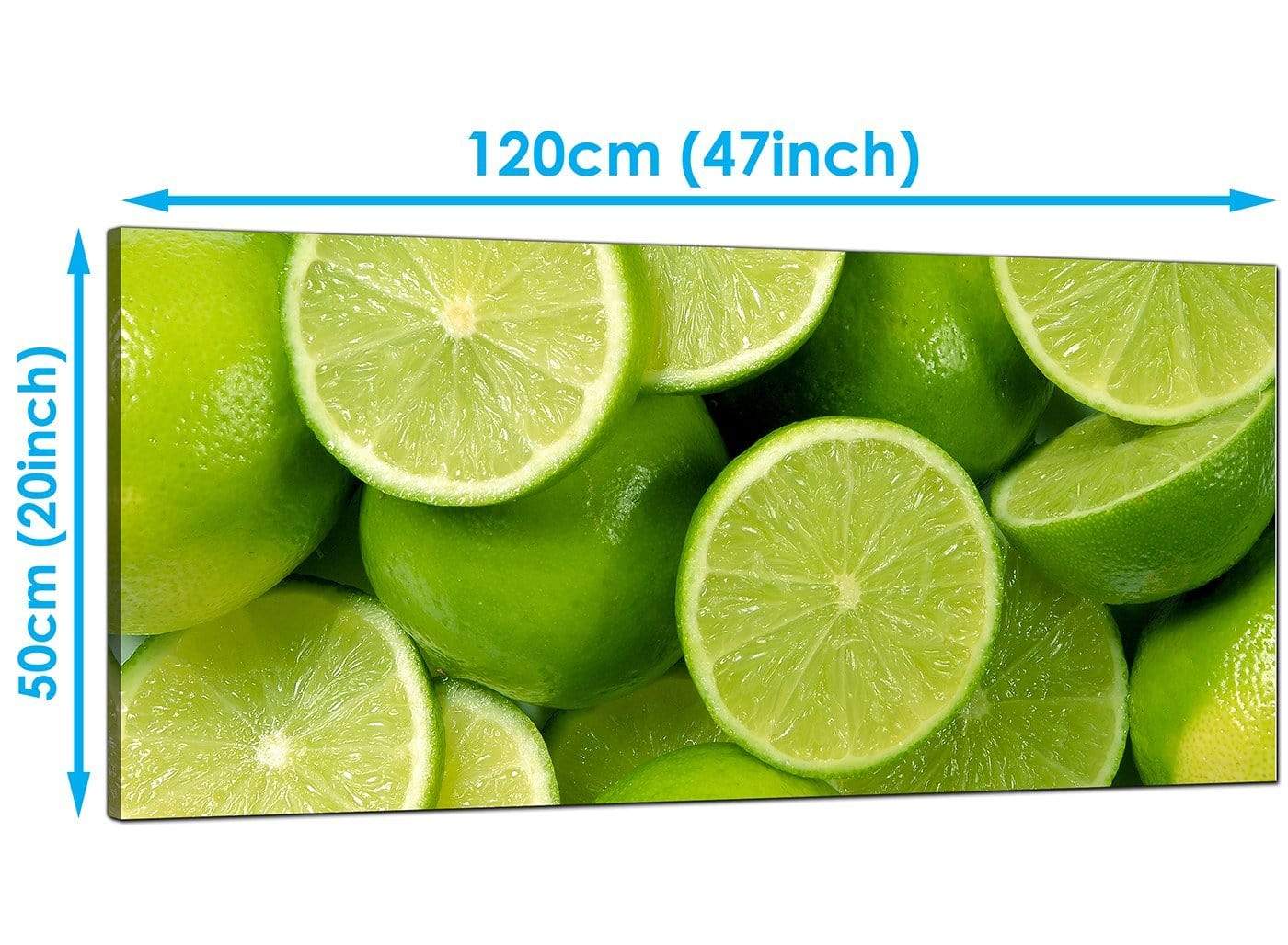 Lime Green Fresh Fruit Kitchen Modern Canvas Art