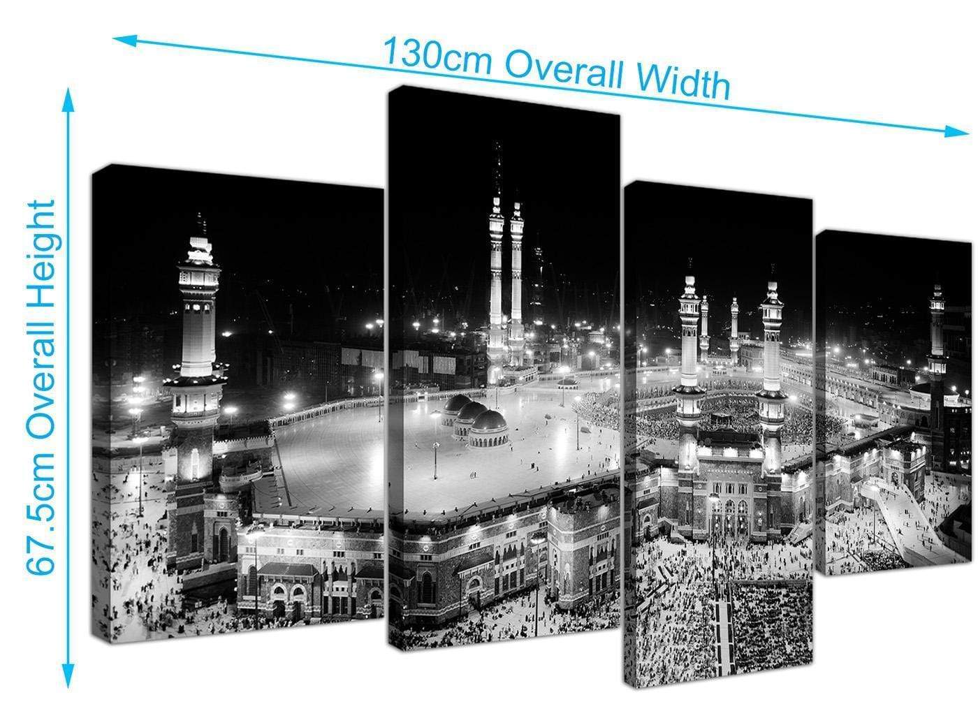 Black and White Islamic Mecca Temple