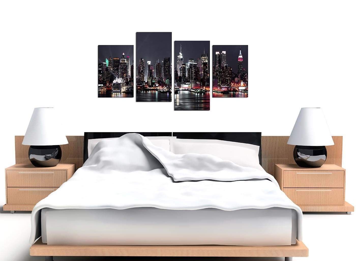 New York City Skyline - Black White Cityscape Canvas