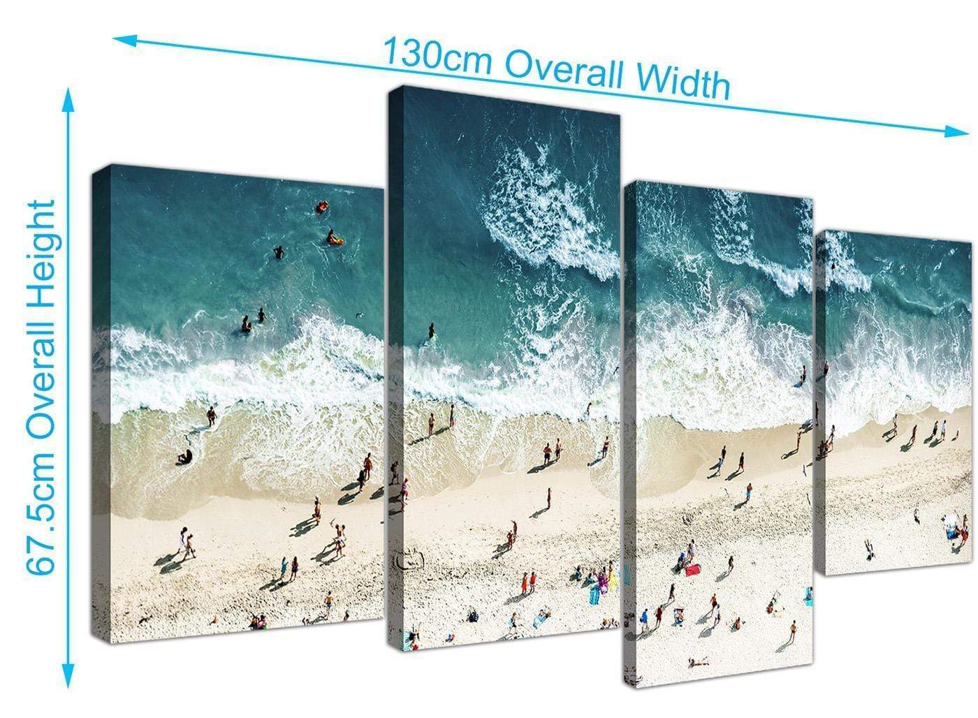Ocean Beach Themed Scene Gold Coast Beach Canvas
