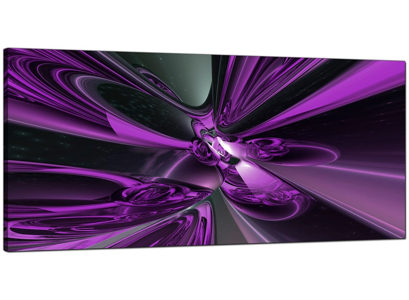 Purple and Black Cyclone Abstract Canvas