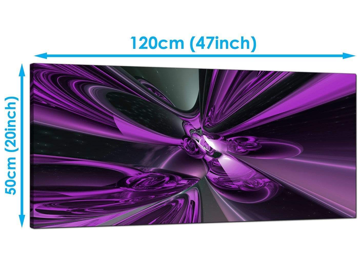 Purple and Black Cyclone Abstract Canvas