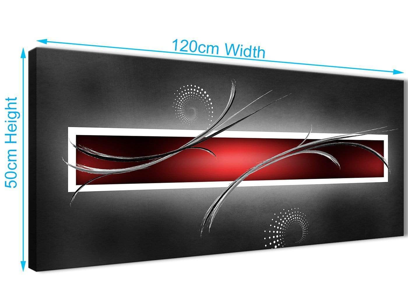 Red Black and Grey White Modern Abstract Canvas Bedroom Canvas Wall Art Accessories Print