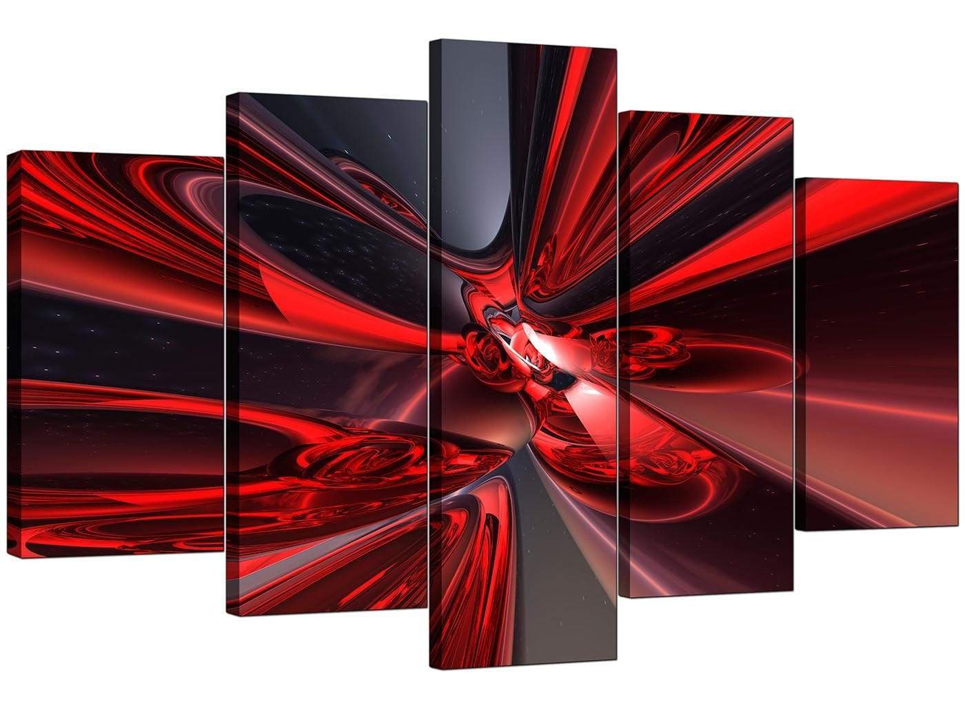 Abstract Extra-Large Red Canvas Wall Art
