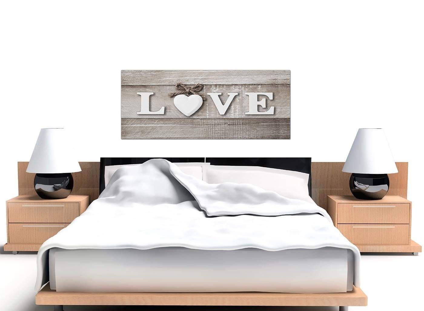 Shabby Chic Love Quote - Canvas Wall Art Picture
