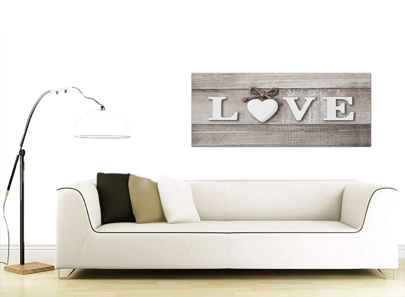 Shabby Chic Love Quote - Canvas Wall Art Picture