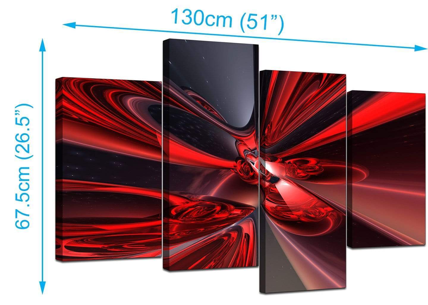 Abstract Extra-Large Red Canvas Wall Art