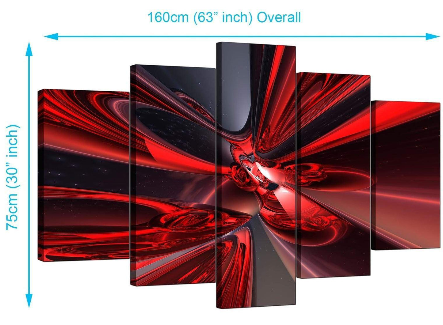 Abstract Extra-Large Red Canvas Wall Art