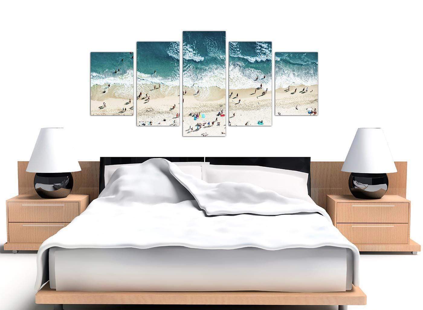 Ocean Beach Themed Scene Gold Coast Beach Canvas