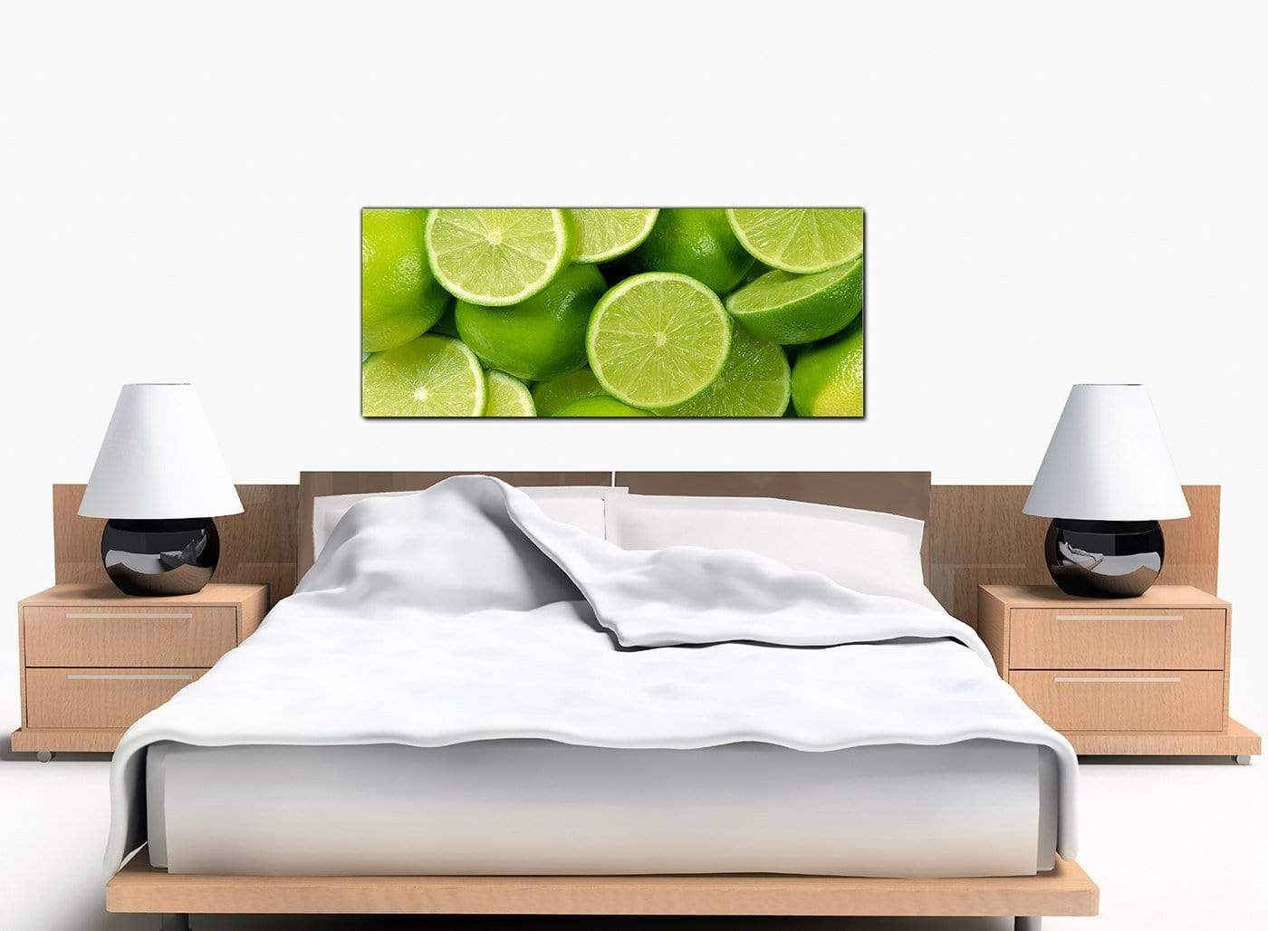 Lime Green Fresh Fruit Kitchen Modern Canvas Art