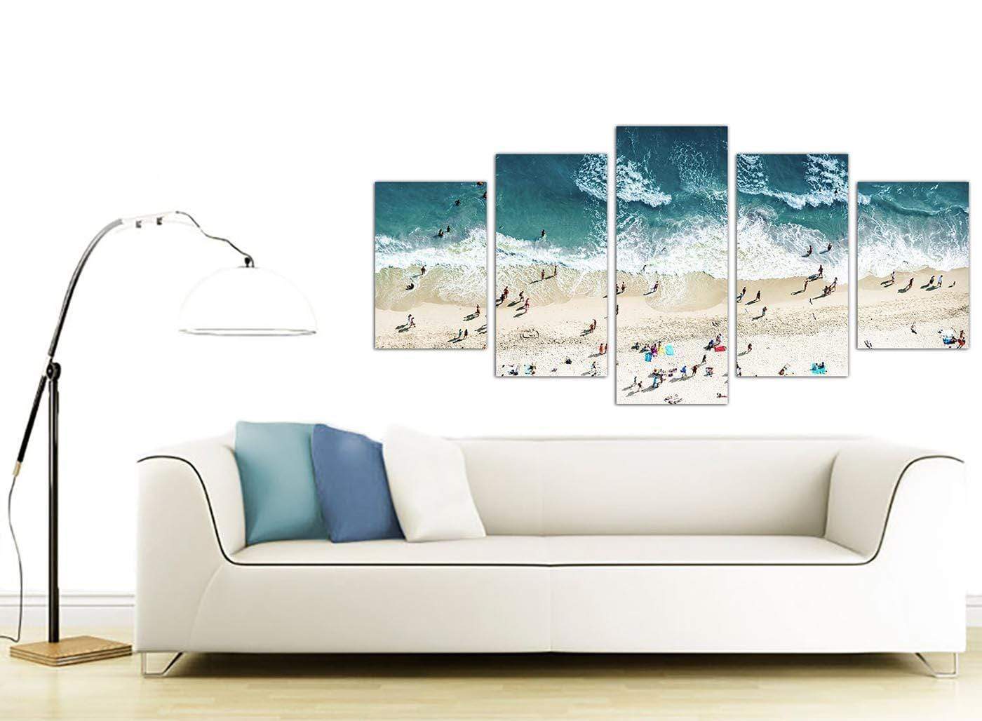Ocean Beach Themed Scene Gold Coast Beach Canvas