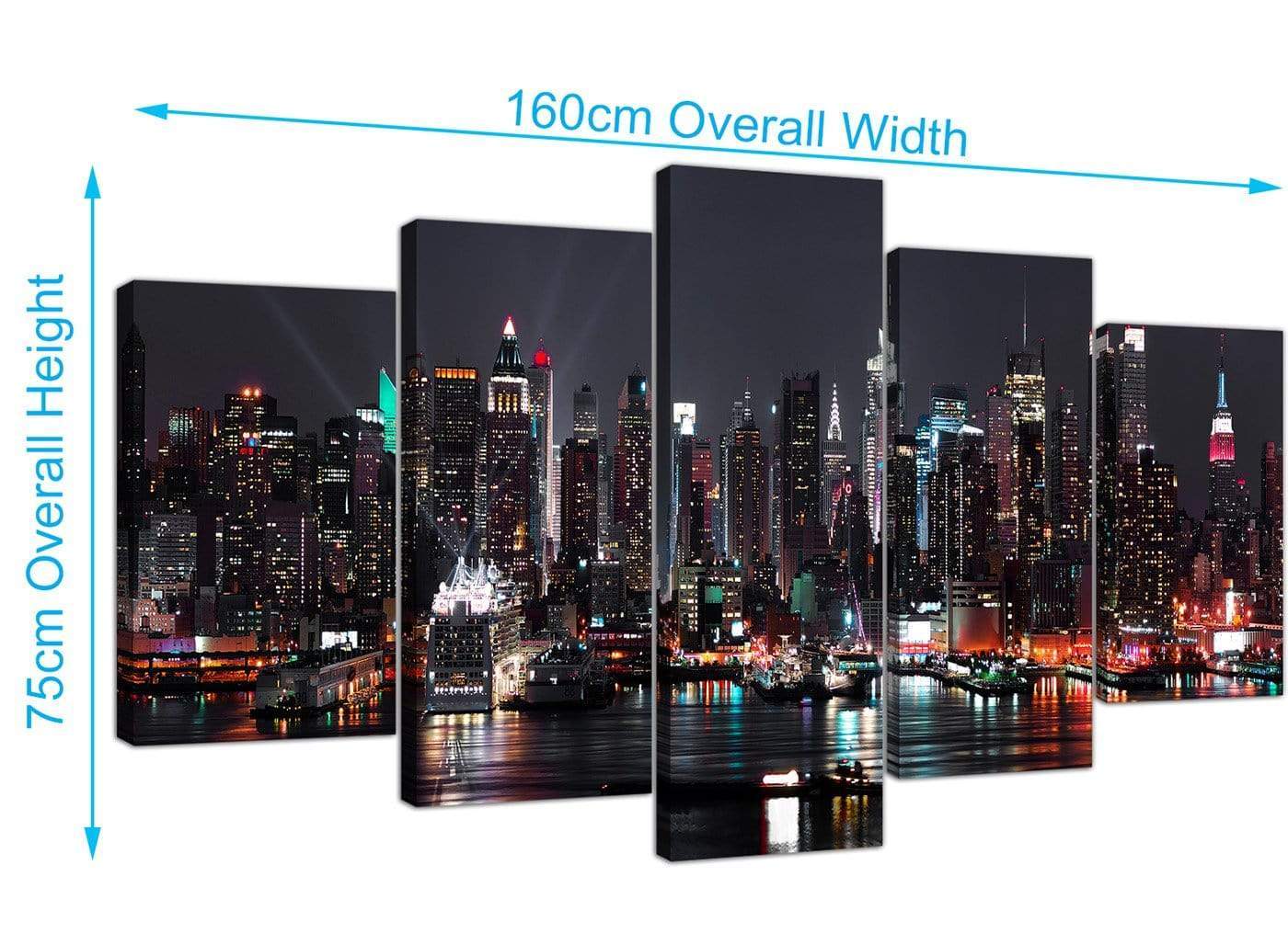 New York City Skyline - Black White Cityscape Canvas