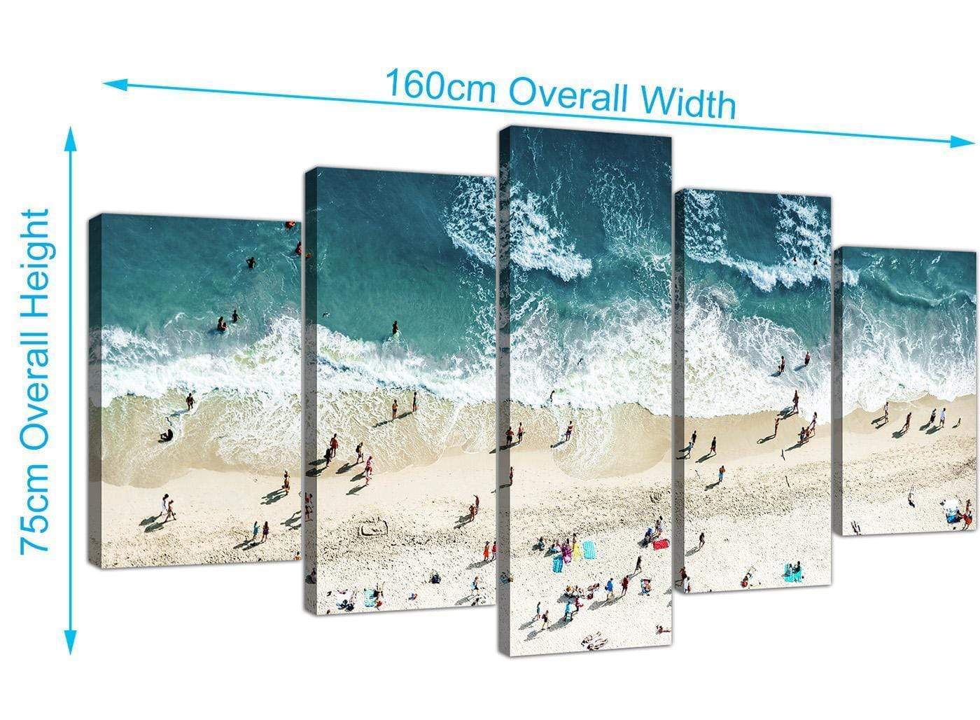 Ocean Beach Themed Scene Gold Coast Beach Canvas