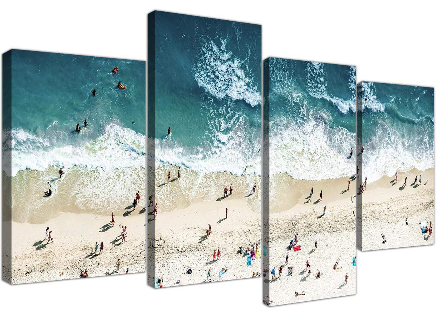Ocean Beach Themed Scene Gold Coast Beach Canvas