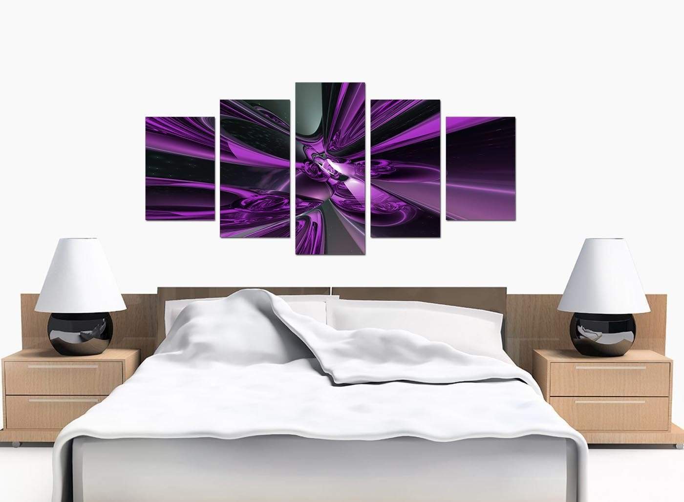 Purple and Black Cyclone Abstract Canvas