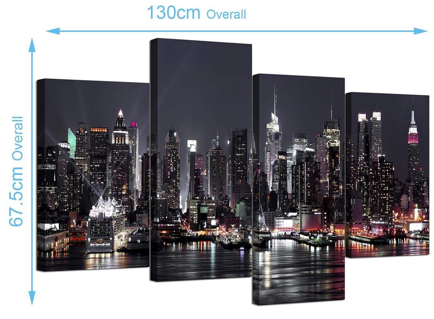 New York City Skyline - Black White Cityscape Canvas
