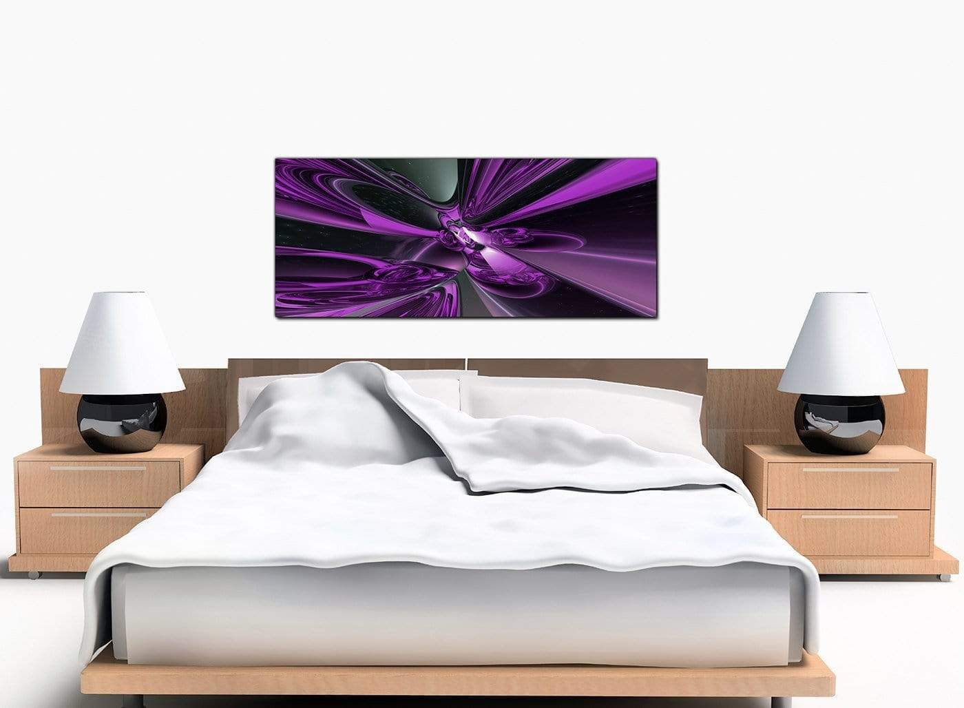 Purple and Black Cyclone Abstract Canvas