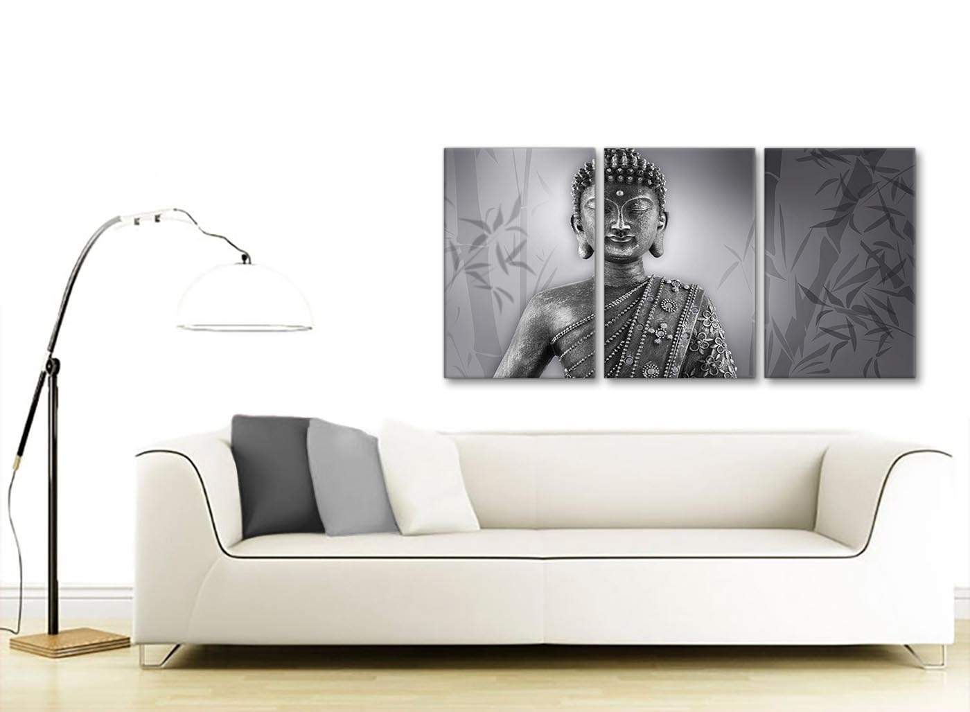 Black and White Buddhism Canvas Wall Art