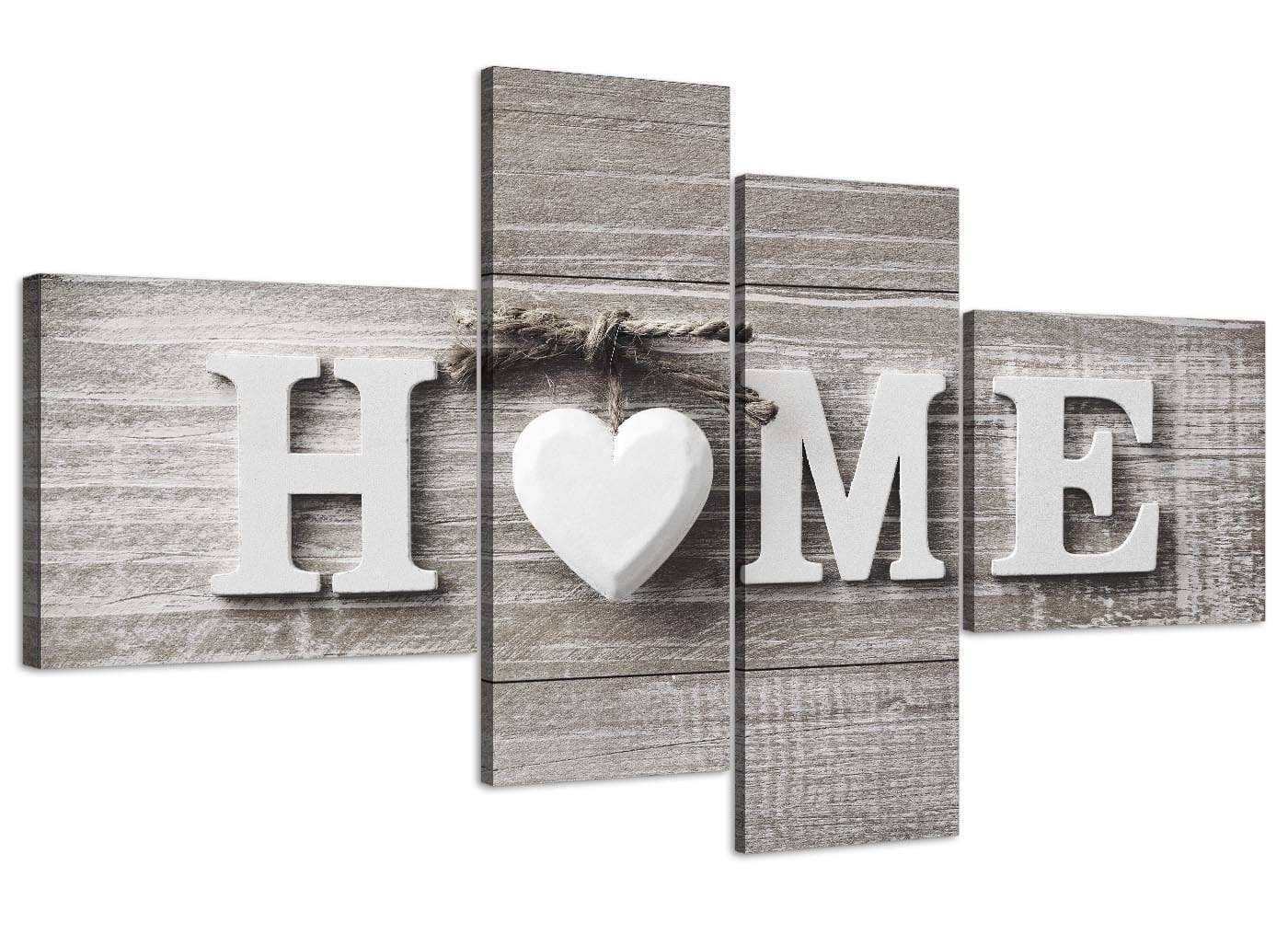 Shabby Chic Home Quote - Canvas Wall Art Picture