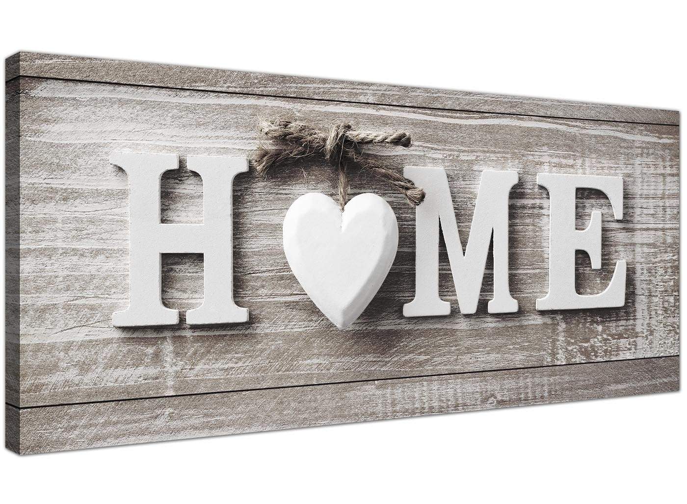 Shabby Chic Home Quote - Canvas Wall Art Picture