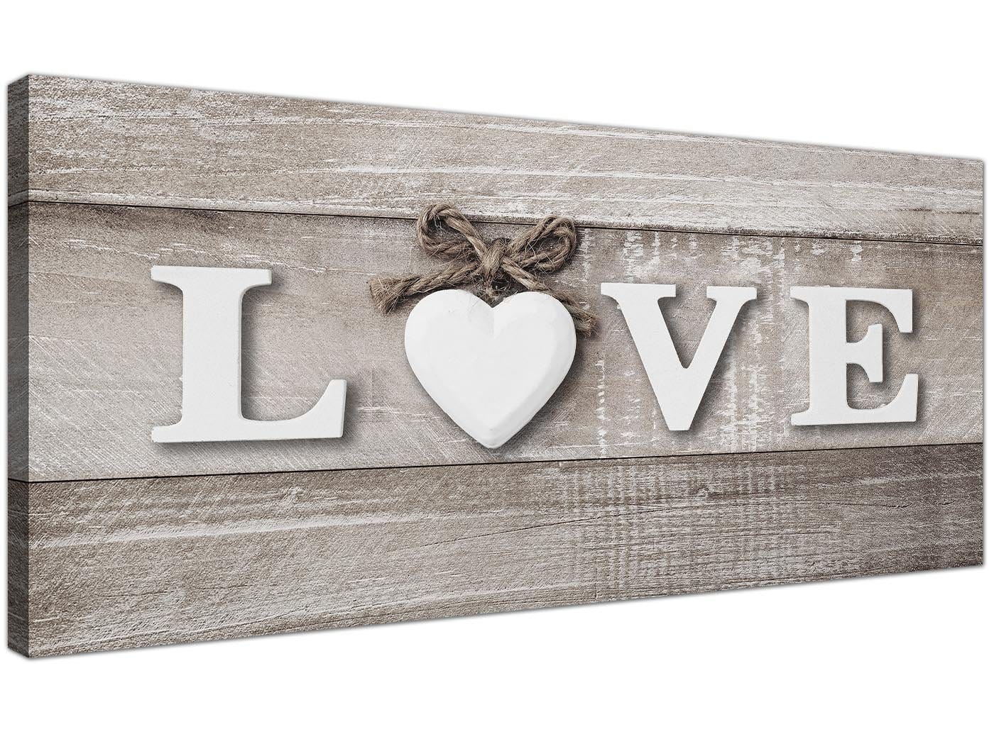 Shabby Chic Love Quote - Canvas Wall Art Picture