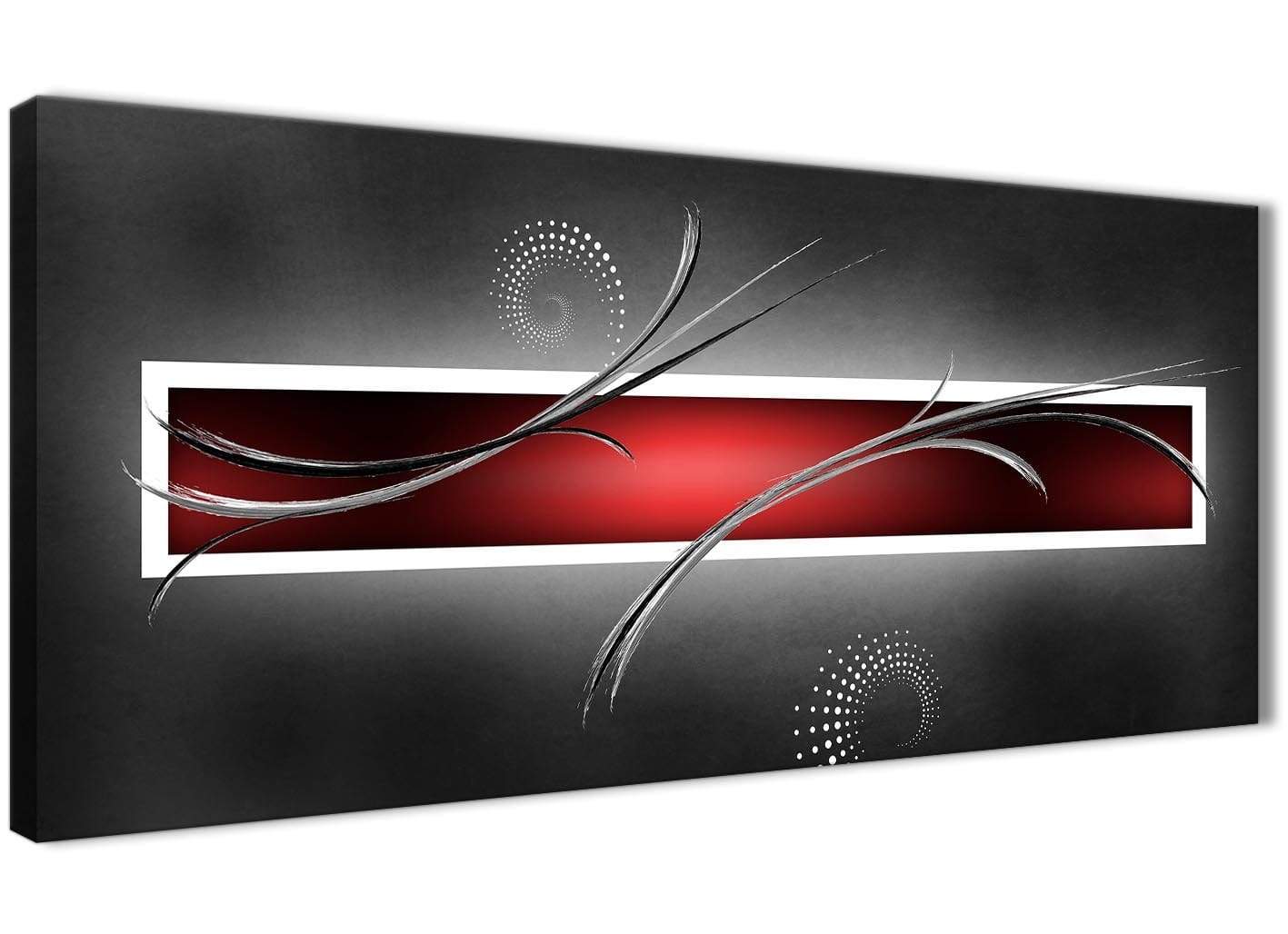 Red Black and Grey White Modern Abstract Canvas Bedroom Canvas Wall Art Accessories Print