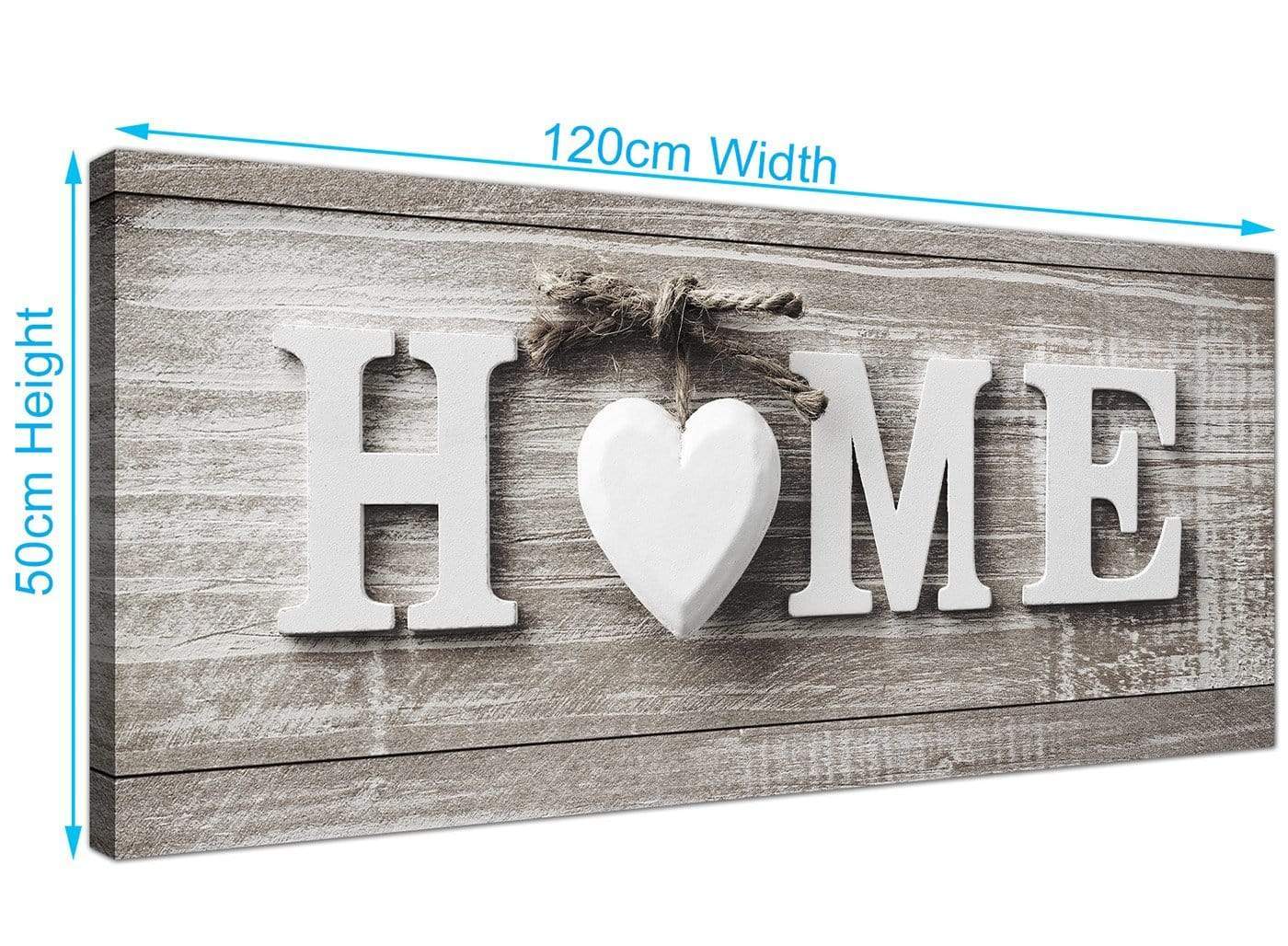 Shabby Chic Home Quote - Canvas Wall Art Picture