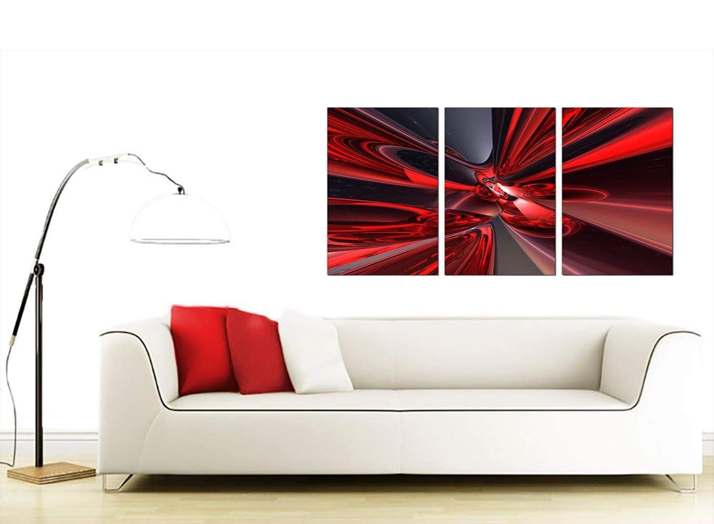 Abstract Extra-Large Red Canvas Wall Art
