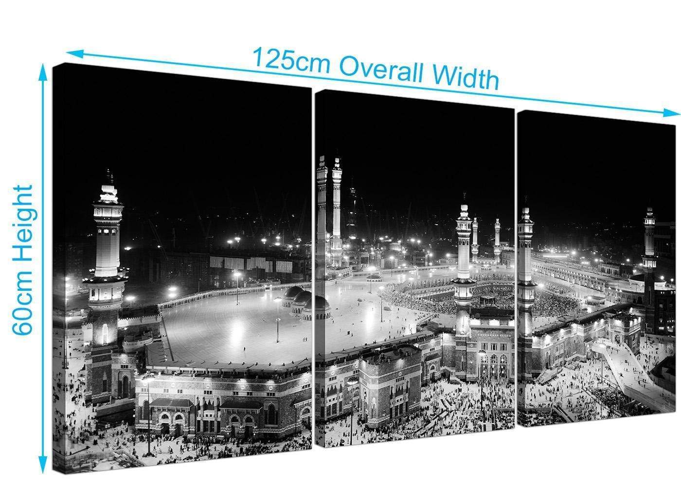 Black and White Islamic Mecca Temple