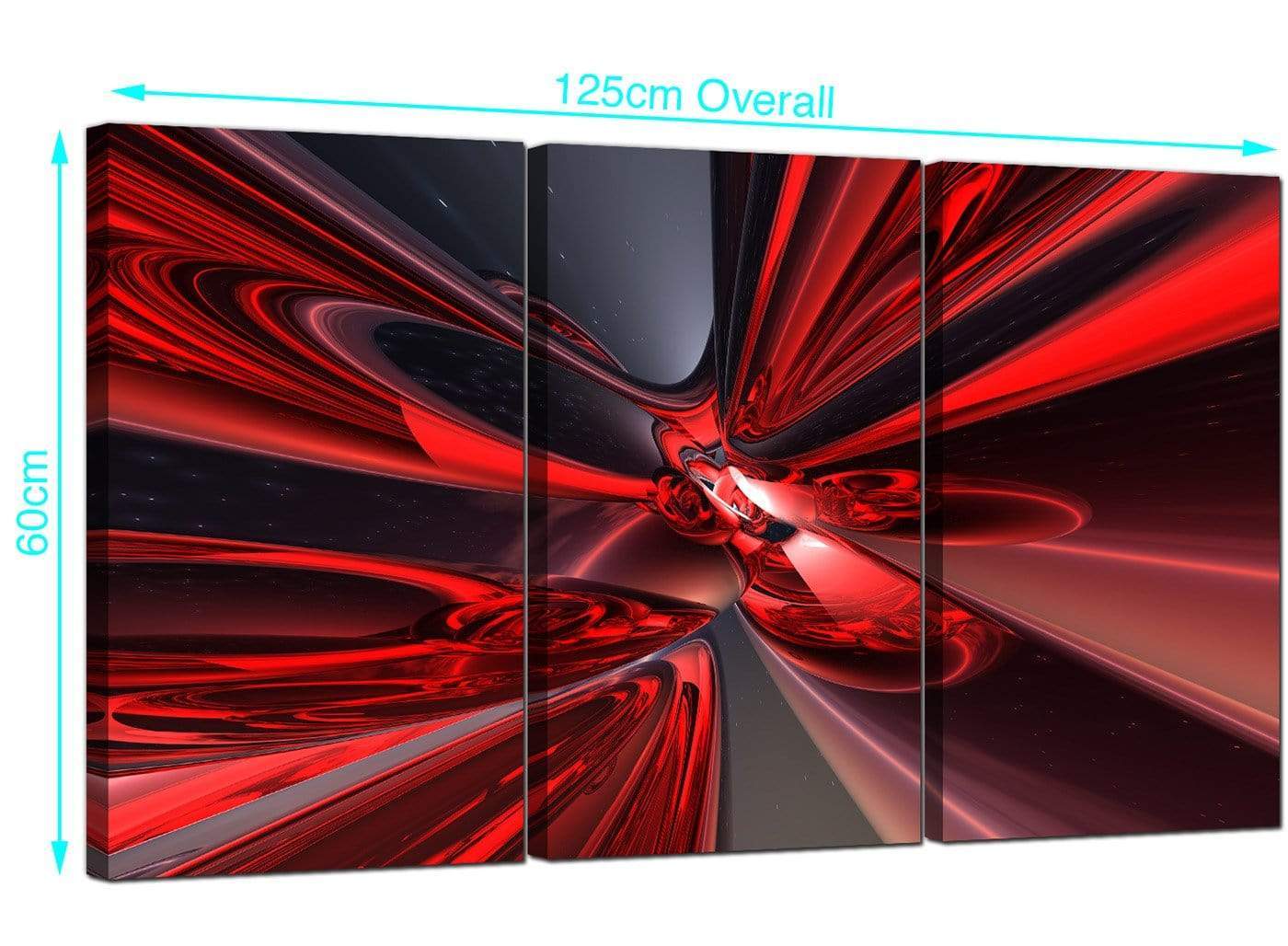 Abstract Extra-Large Red Canvas Wall Art