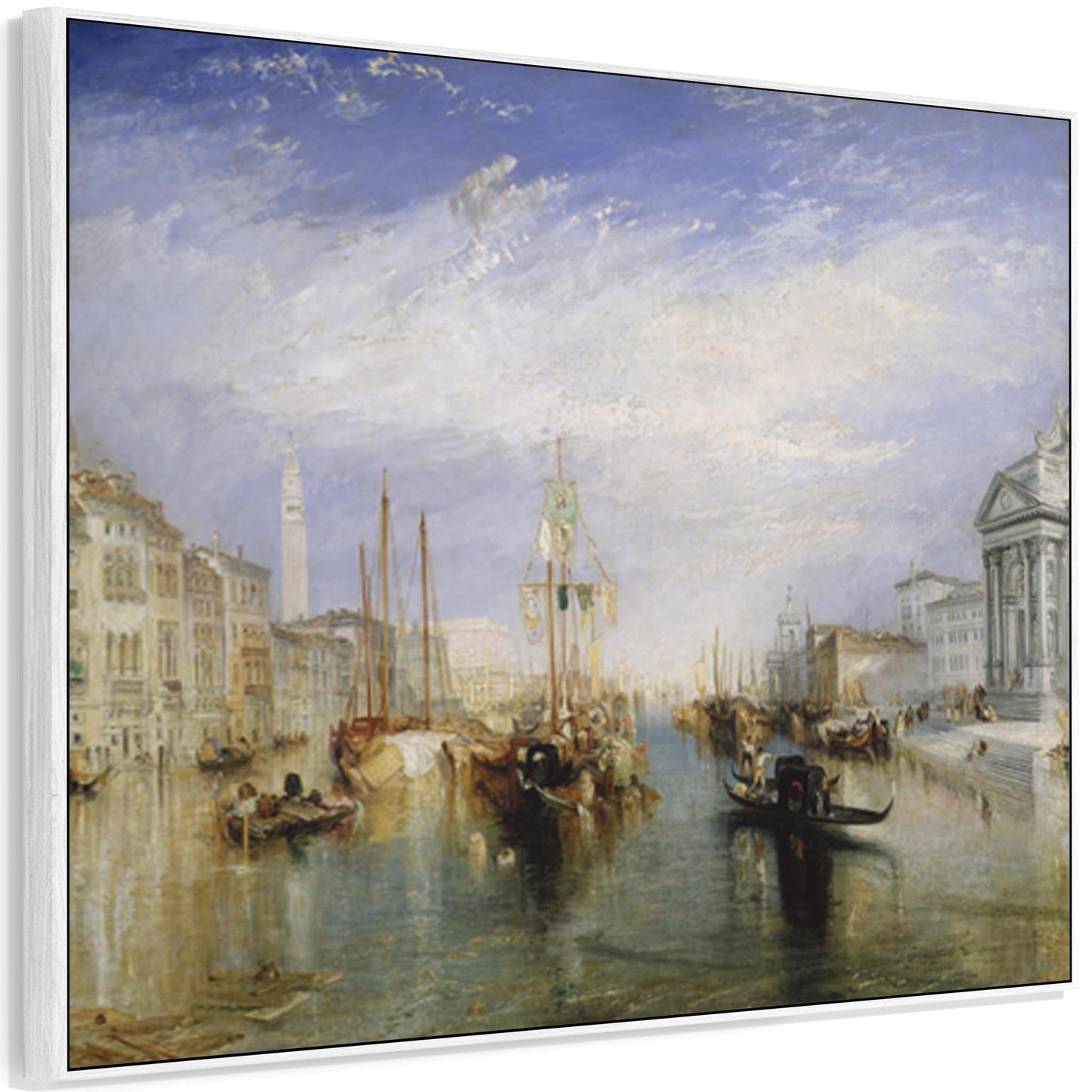 Large JMW William Turner Venice Wall Art Framed Canvas of Grand Canal Painting