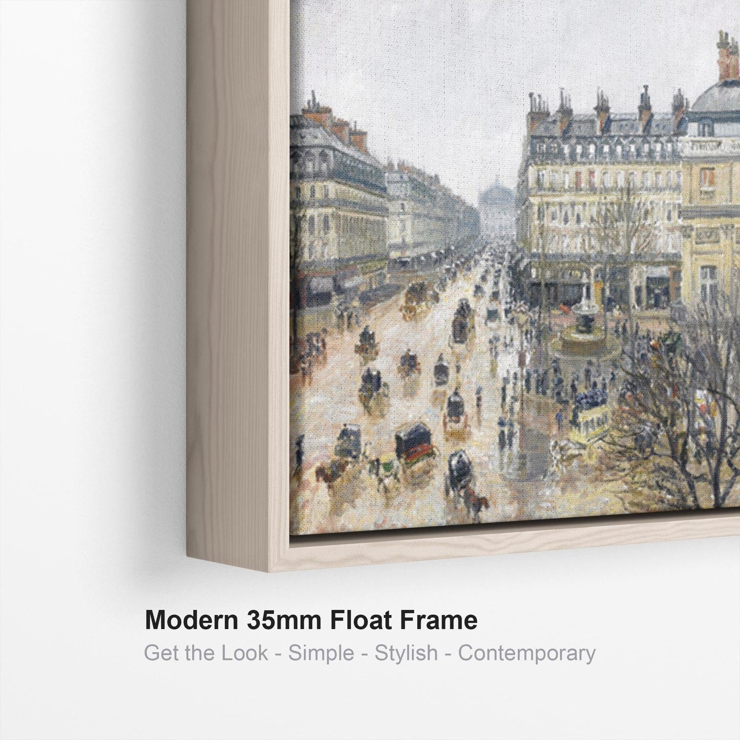 Large Camille Pissarro Wall Art Framed Canvas Print of French Theatre Square Paris Painting