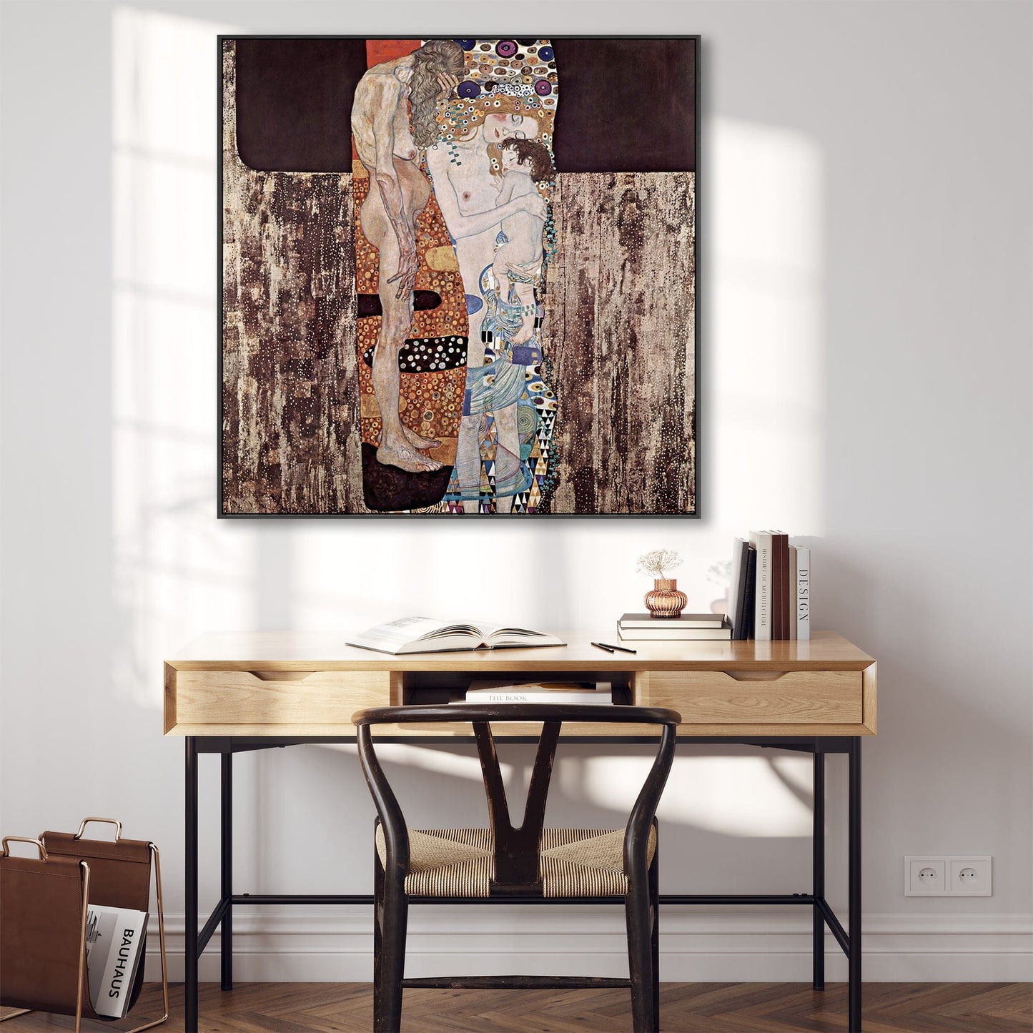 Gustav Klimt Abstract - Three Ages of a Woman - Framed Canvas Wall Art Print