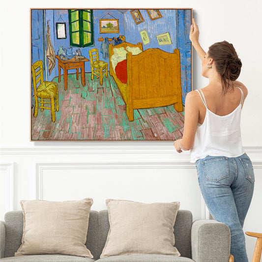 Large Vincent Van Gogh Framed Wall Art Print of The Bedroom Painting