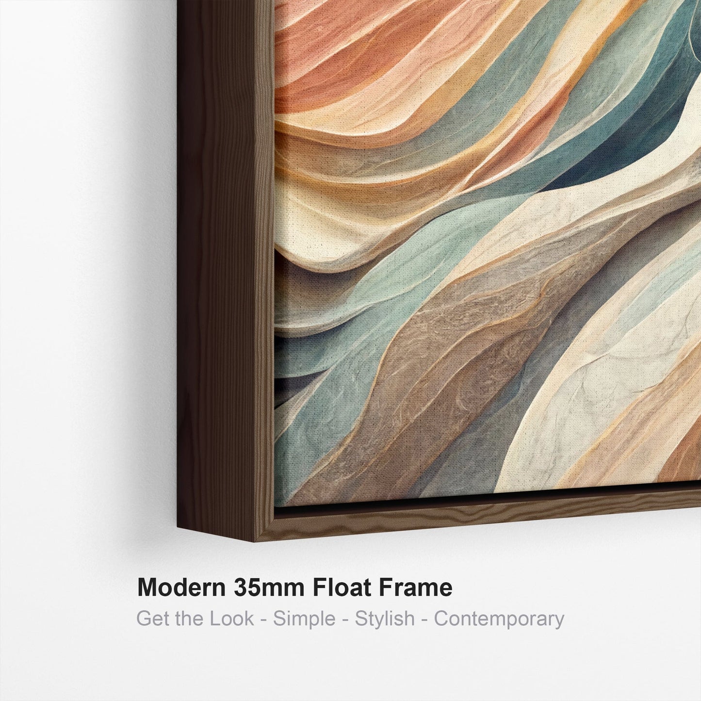 Extra Large Framed Wall Art Pictures for Living Room - Abstract Set of 3 - Teal Green Terracota - XXL 212cm Wide